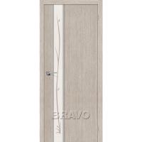 Межкомнатная дверь Bravo Глейс-1 Twig 3D Cappuccino