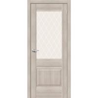 Дверь межкомнатная экошпон Прима-3 Cappuccino Veralinga / White Сrystal
