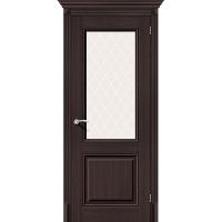 Дверь межкомнатная экошпон Классико-33 Wenge Veralinga/White Сrystal