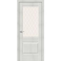 Дверь межкомнатная экошпон Прима-3 Bianco Veralinga / White Сrystal